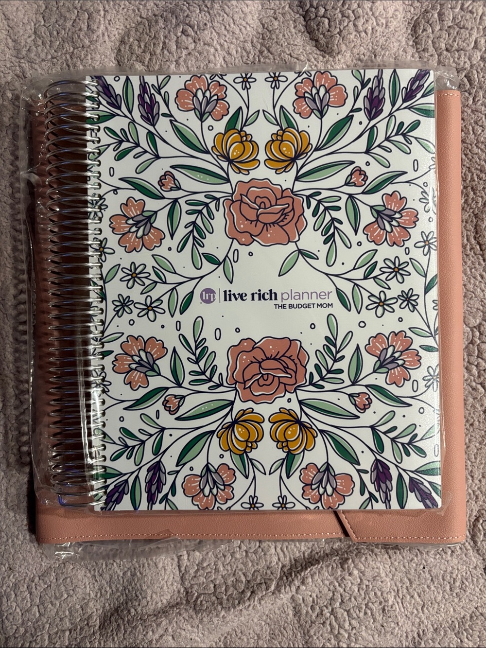 Live Rich Planner - Floral Cover in Pink